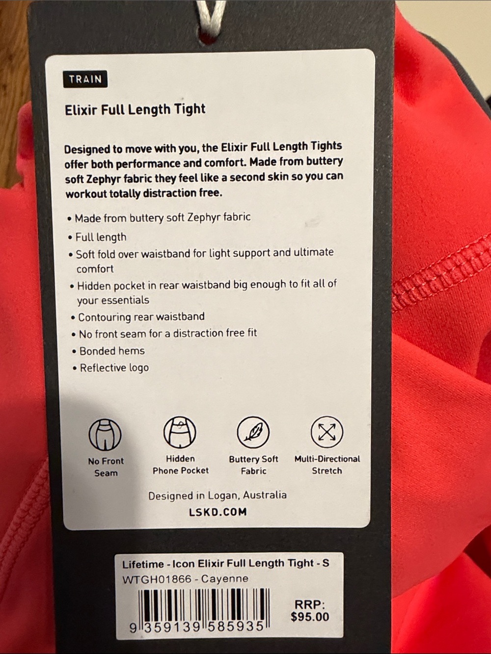LSKD x Life Time Red High-Waist Leggings - Picture 7 of 9